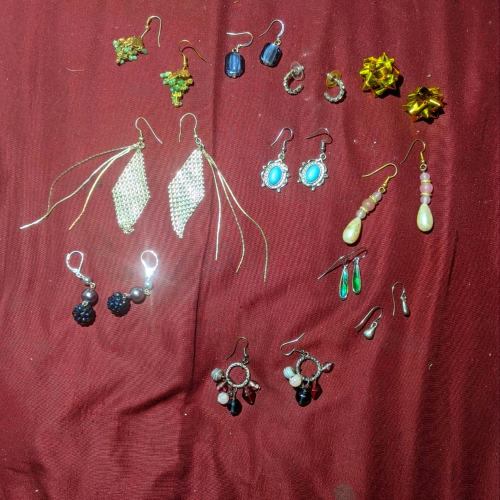 11 Pairs of Pierced Earrings.